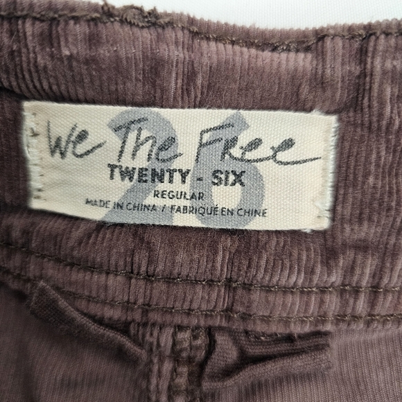 Free People We The Free Joanie Corduroy Button Front Mini Skirt Brown Size 26 - Picture 7 of 11